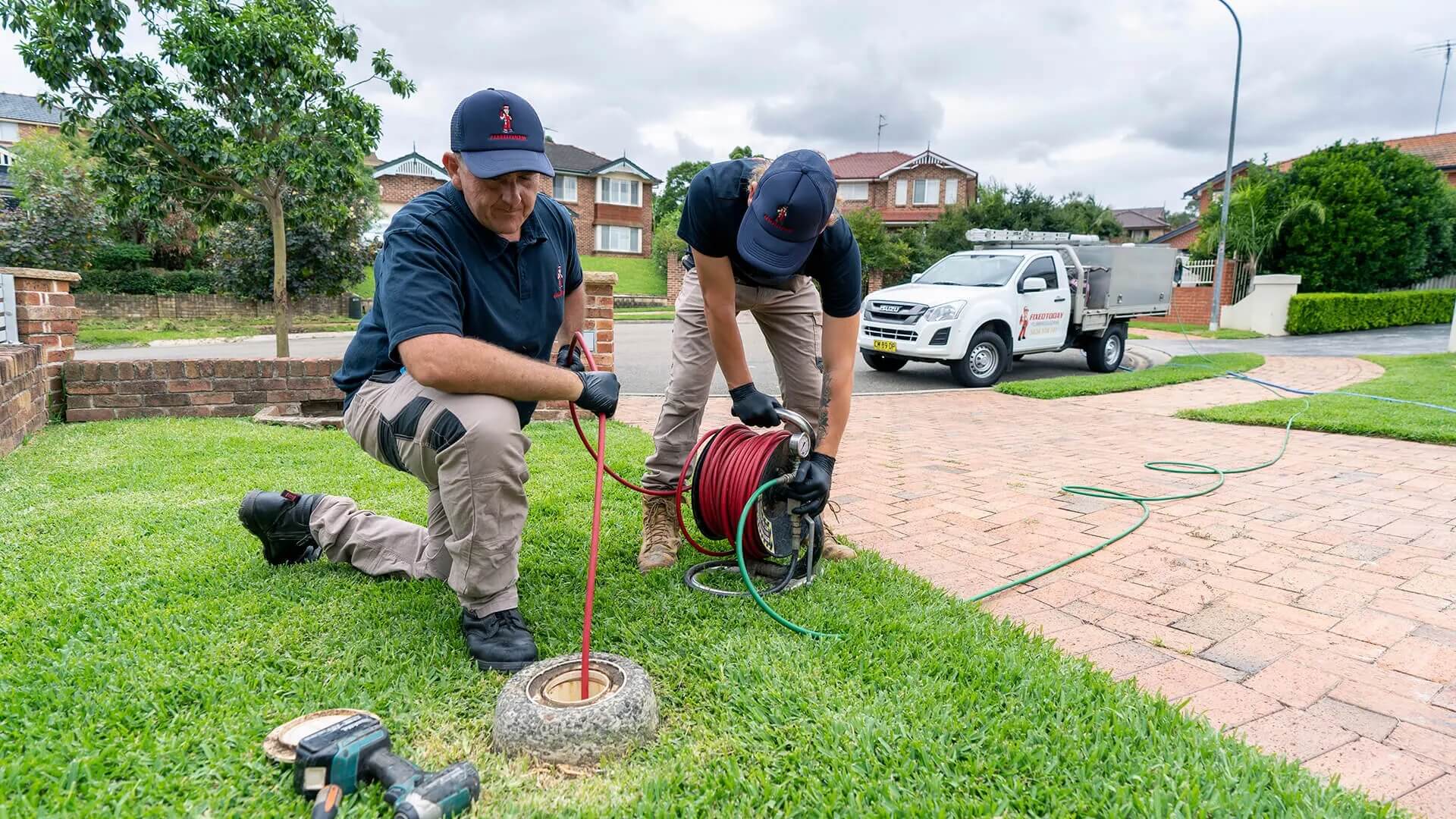 High pressure drain jetting