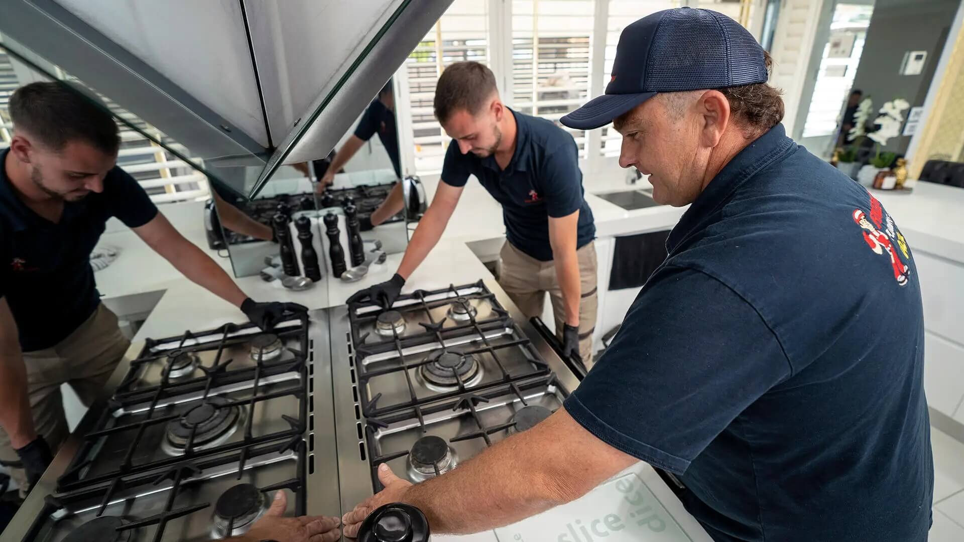 Gas hot water and appliance fitting